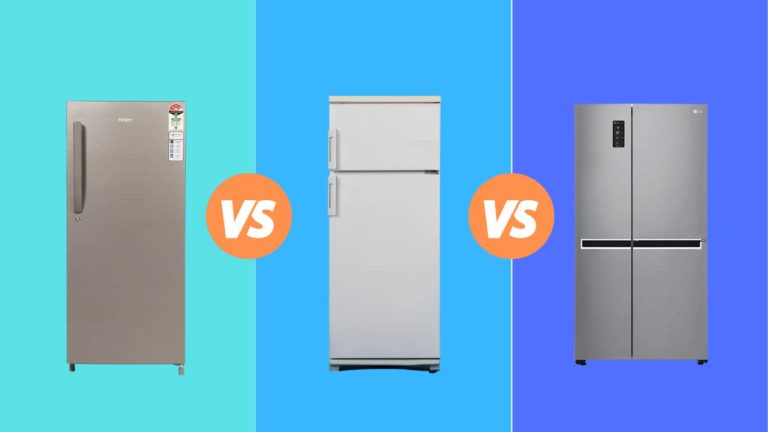single door vs double door vs side by side refrigerator