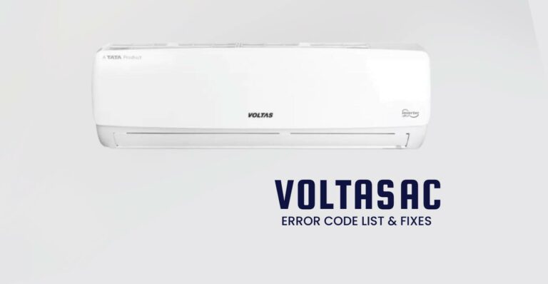 voltas AC error code list and fixes
