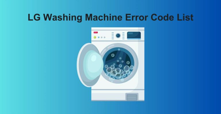 LG Washing Machine Error Code List
